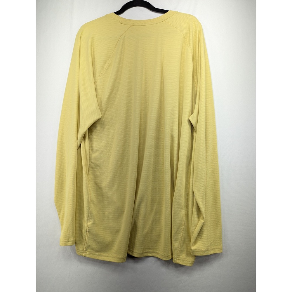 World Wide Sportsman Mens 3XL Yellow Long Sleeve Fishing Shirt Honeycomb Mesh - Picture 2 of 7